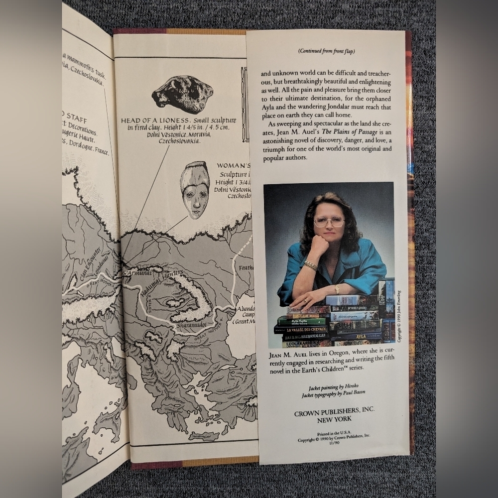 Jean M. Auel, "The Plains of Passage" 1990, Hardcover 1st Ed., Earth's C… - Picture 5 of 9